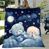 1pc Bear Printing Lightweight Flannel Blanket, Comfortable and Warm Blanket, for Camping Sofa Bed and Couch Office, Gift