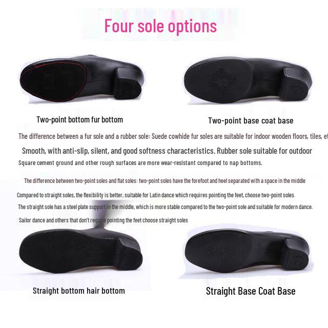 Zapatos de Baile de Salón y Latino para Mujer con Suela Blanda Negra - Tela Oxford