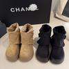 [Fanfna] Thick-soled Heightening Short Boots for Children's 2025 Autumn New Models with Skirts, Small and Thin Martin Boots