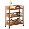 3-Tier Bamboo Mobile Storage Cart