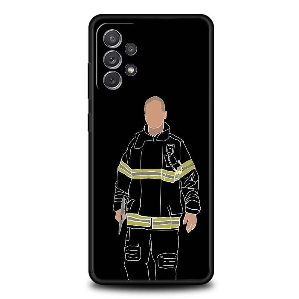 Fireman Firefighter Phone Case for Samsung A51 A71 A21S A12 A11 A15 A25 A31 A41 A23 A33 A53 A73 A03S A05S A13 5G A35 A55 Cover
