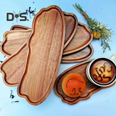 Wooden Tea Coffee Tray Cloud-Shaped Fruit Dessert Candy Plate for Tea Coffee Cup Breakfast Plate Jewelry Cosmetics Organizer