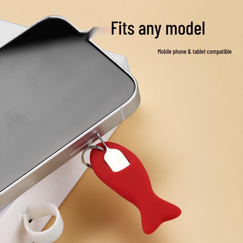 Creative Keychain with Phone SIM Card Removal Pin and Anti-lost Memory Card Sleeve