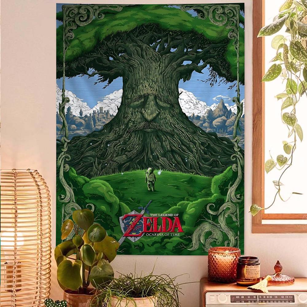 Legendinis vaizdo žaidimas Zeldas Kabantis bohemiškas gobelenas Bohemiški sieniniai gobelenai Mandalas Kawaii Kambario dekoras