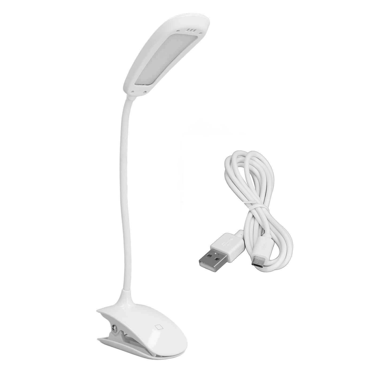 

Clip Light USB Rechargeable 3 Speed Touch Foldable Flexible Gooseneck LED Clip Table Lamp Dormitory Reading Lamp