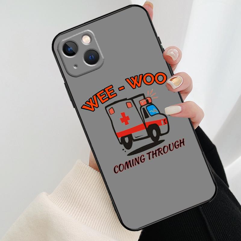 Wee Woo Ambulance Phone Case For iPhone 17 Pro Max 14 13 12 11 15 16 Pro Max Mini 16 15 Plus 16e 17 Air Cover