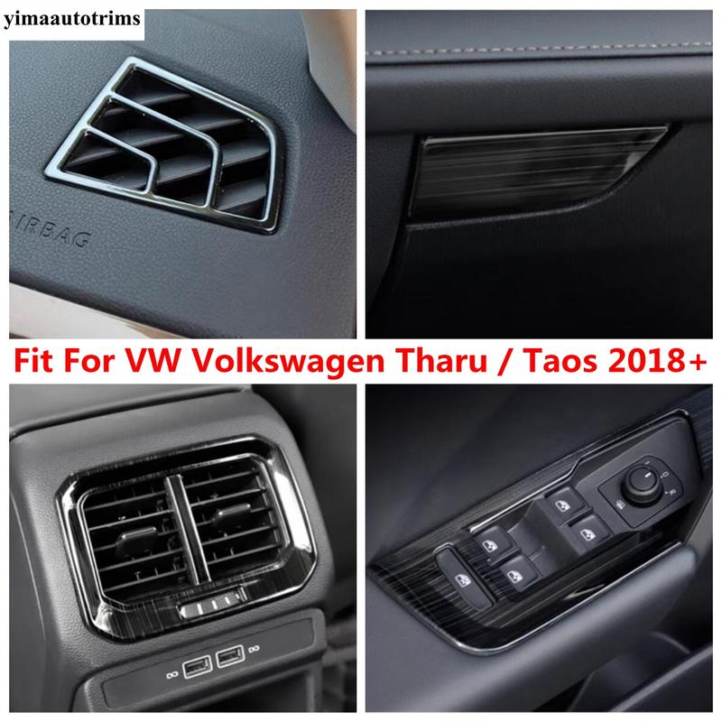 Window Lift / Glove Box / Rear Air Vent / Dashboard AC Outlet Cover Trim For VW Volkswagen Tharu / Taos 2018 -  Accessories