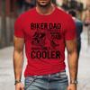 2024 Lustige Designs T-Shirts Biker Papa Nur Cooler Grafik T-Shirts Männer 90er Vintage Kleidung Vatertagsgeschenke Klassisches T-Shirt
