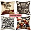 Vintage Cloudy Sporty Basketball Football Throw Pillow Cases Pattern Cushion Cover Suitable for Sofa Bedroom Car Pillow Cover