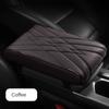 Car Armrest Pad Leather Universal Auto Armrest Cover Wave Embroider Car Armrest Mat Center Console Arm Rest Protection Cushion