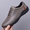 Summer New Men Fashionable Lightweight Casual Soft Soled Leather Shoes Brand Outdoor Men Hollow Breathable Lace Up Sports Shoes