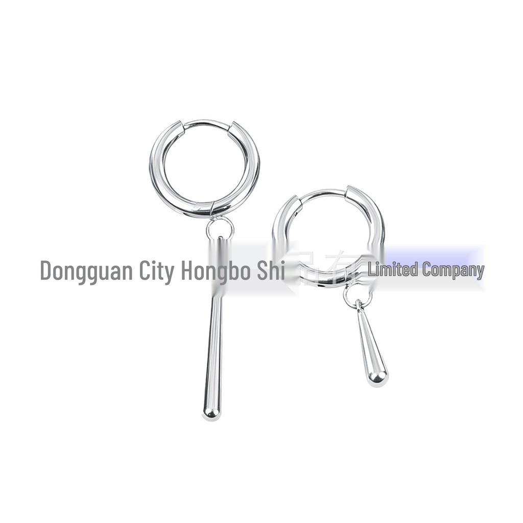 F136 Titanium Water Drop Pendant Earrings & G23 Titanium Anodized Hoop for Body Piercing