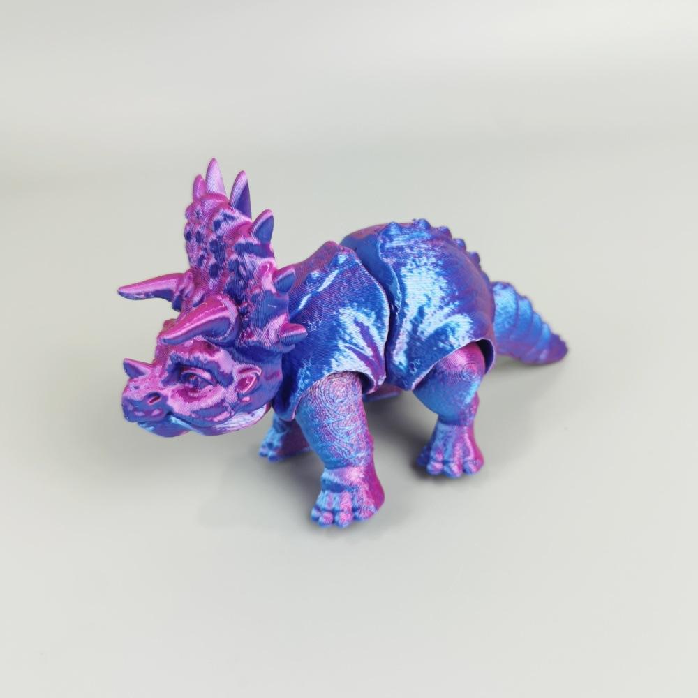 3D Printing Jurassic Tyrannosaurus Rex Triceratops Velociraptor Toy Simulation Dinosaur Animal Figure Joint Movable Boy Gift