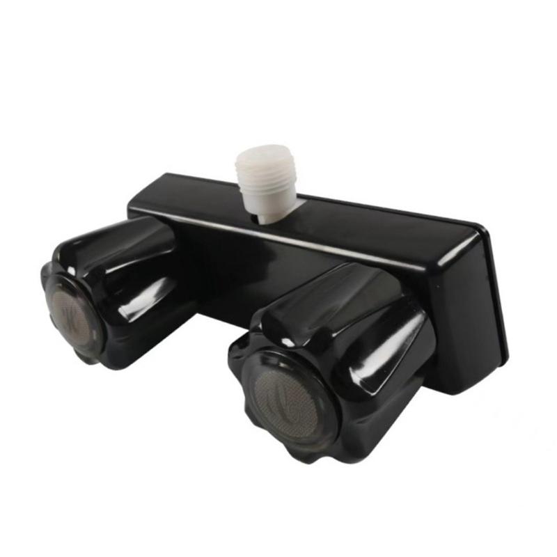 Shower Faucet Double  Handle Plastic Shower Faucet Plastic Knobs Faucet Easy To Use for Enhanced Campers Bathroom Experience