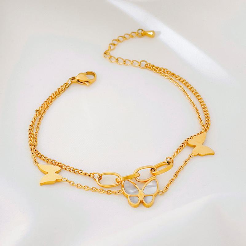 Fashion Ladies Titanium Steel Butterfly Bracelet Jewelry