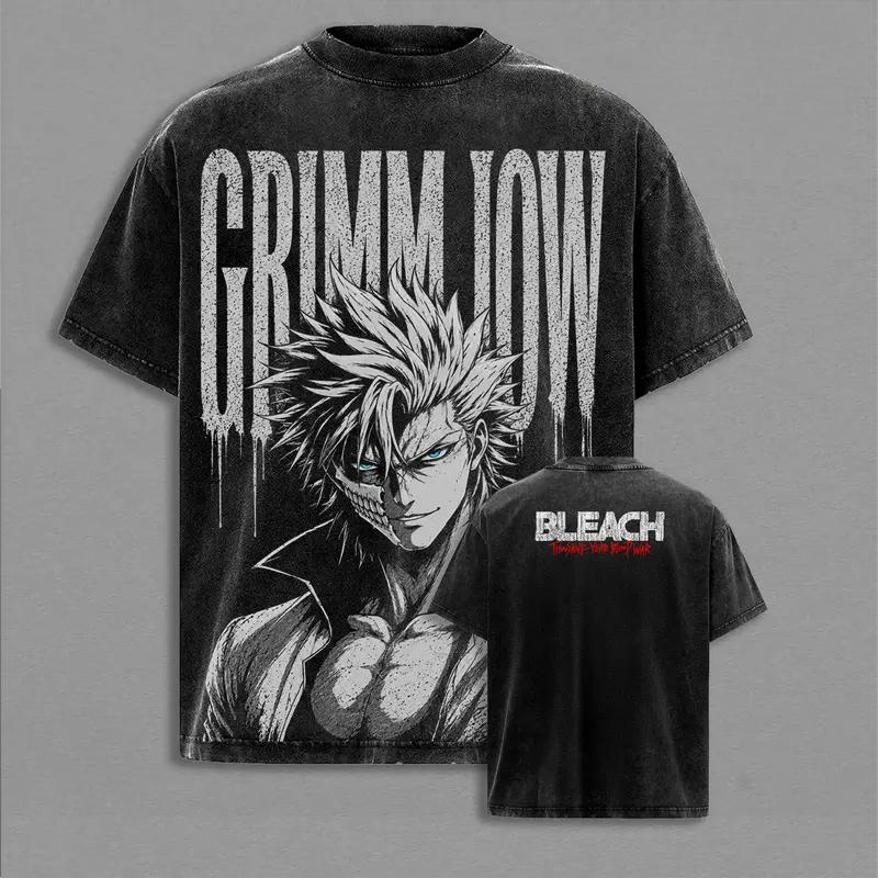 Grimmjow Jaegerjaques BLEACH Anime Clothing Men Women T-shirts Short Sleeve Washed T Shirt Cotton Tshirt Harajuku Unisex Tops