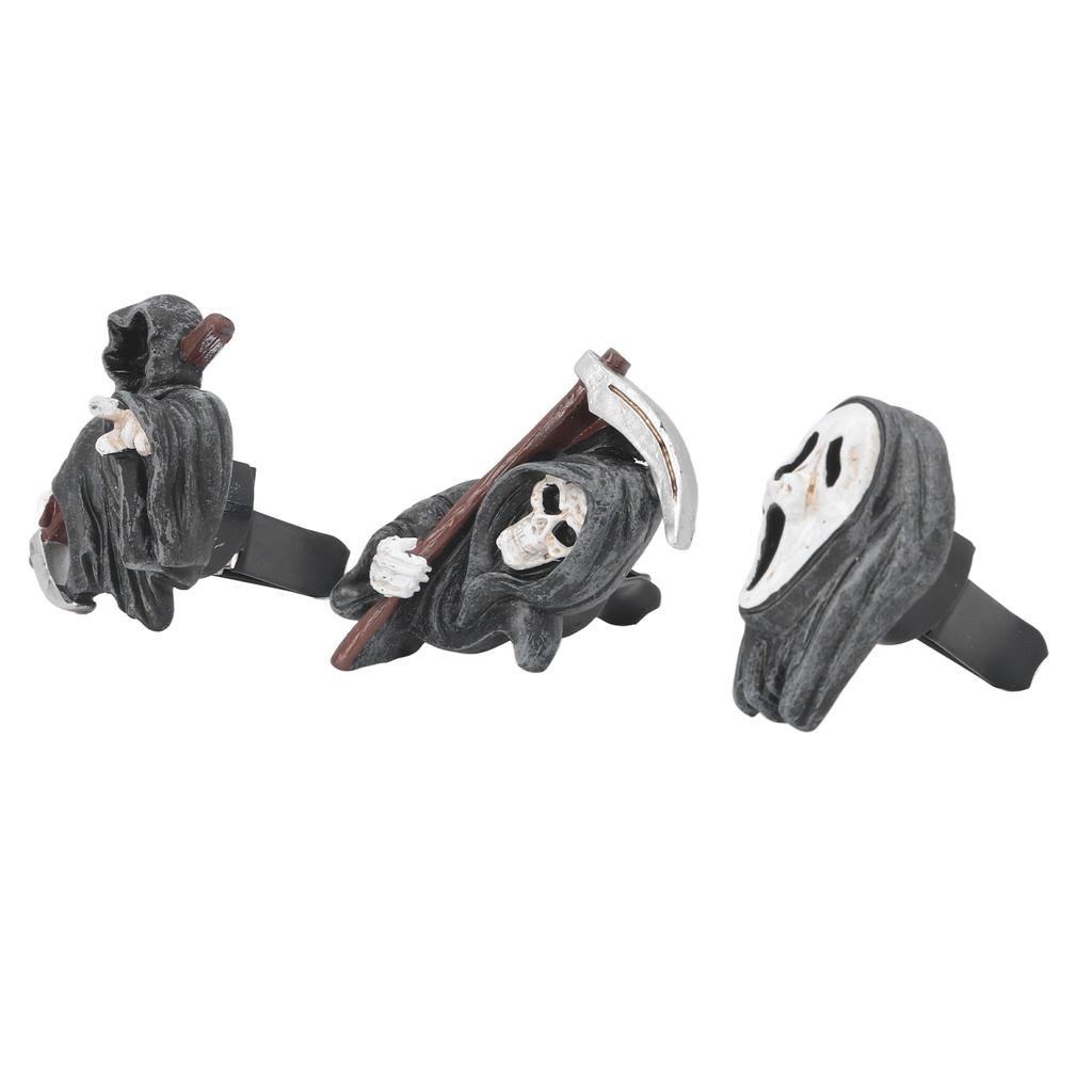 3pcs Cute Skull Car Decor Good Decoration Keep Fragrance Halloween Car Decoration for Car Home