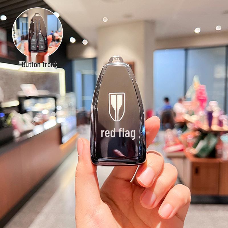 Hongqi HS5 2022 Key Case: Compatible with H9, H5, H7, HS7, HS9 Models - Luxury Unisex Car Shell and Key Holder