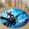 Multiple Sizes How T0 Train Your D-Dragon Print Round Rugs Carpet for Living Room Bedroom Kids Room Bath Chair Mat Home Decor