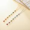 Cazador Stainless Steel 7 Chakra Rhinestones Necklaces for Women 2026 Yoga Meditation Jewelry Necklaces Birthday Gift 2026 New