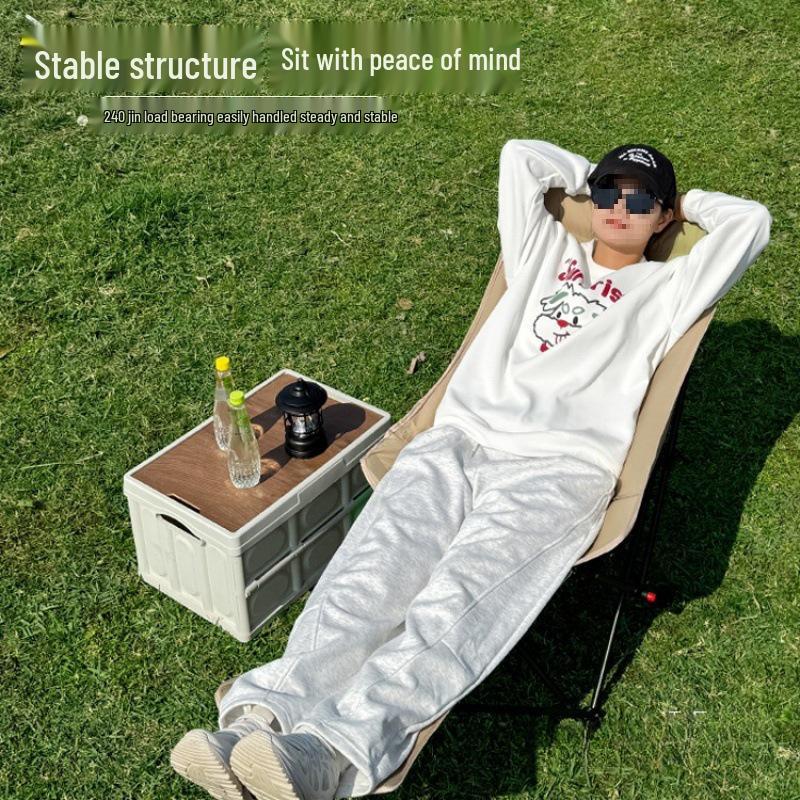 Adjustable Outdoor Folding Recliner Chair with Three-Position Backrest - Perfect for Office, Camping, or Relaxation