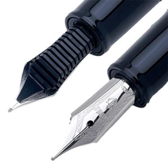 Sailor Profit Casual Fountain Pen Silver Trim Black Music Nib 11-0571-920 with Converter