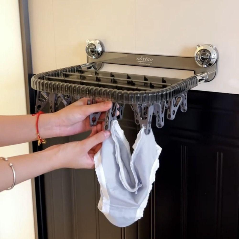 Folding Socks Drying Clips Rotating Balcony Drying Hanger Baby Clothes Drying Rack  Bathroom