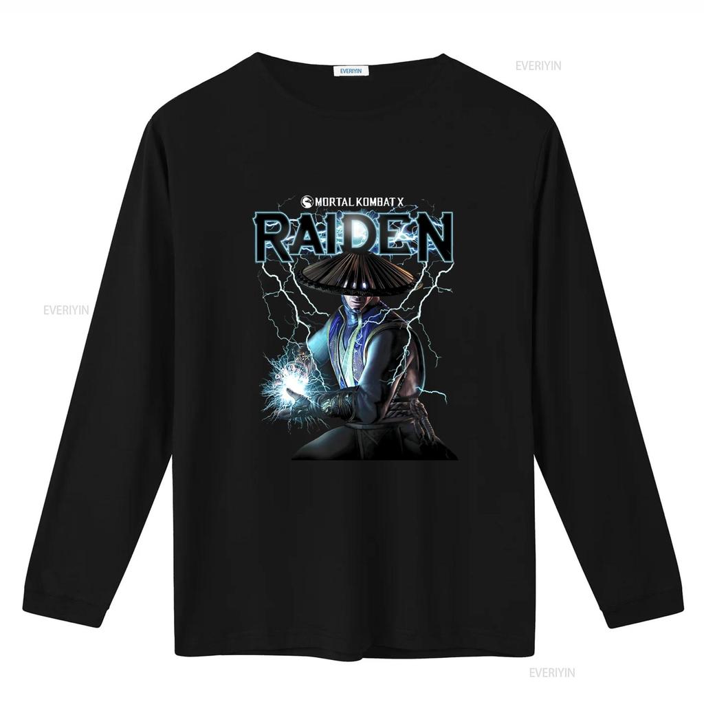 Mortal Kombat X Raiden Lightning T shirt for Gamers and Fans vintage Washed Soft Breathable Stylish Stretched graphic fashion