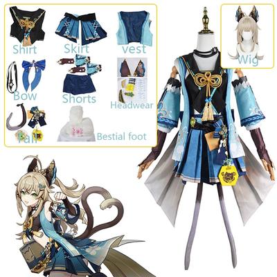 Kirara Cosplay Costume Full Set Role Playing Accessories Kirara Cosplay Wig Costume