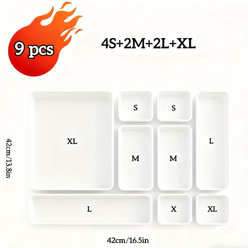 Organizer Tray Divider Set Desk Drawer Organizer Garage Organization and Storage Toolbox Accessories Desk Stationery Box Cosmetic Storage Box