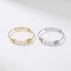 Adjustable Thin Pearl Bead Ring - Elegant Model 3 with High-End Feel