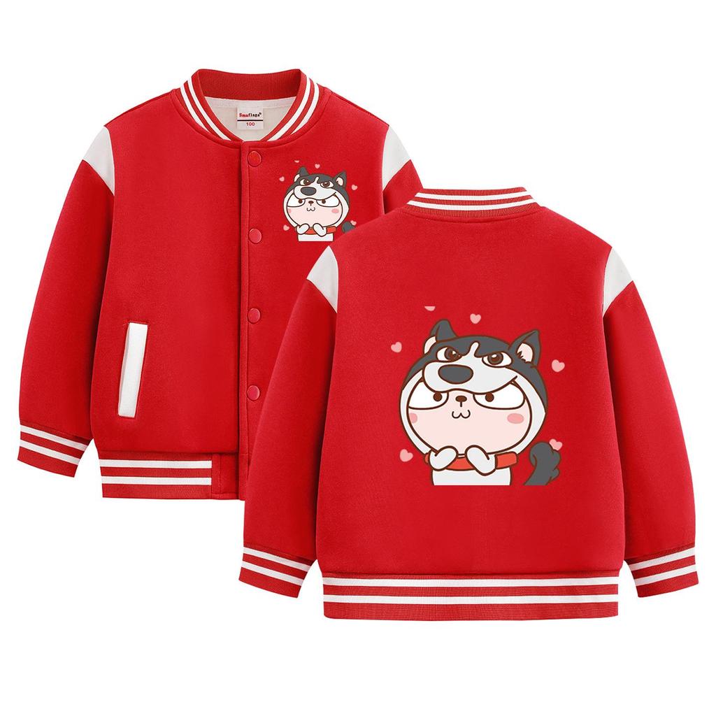 Boys' Stylish Baseball Jacket - Spring, Autumn & Winter 2026 Collection, Plus Velvet, Thickened Outerwear for Medium & Large Kids