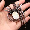 Natural Shell Alloy Necklace Spider-Shaped Brooch Pendant Charms For Elegant Women Love Romantic Gift