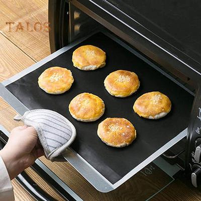 Grillmatte, Ofeneinlage, strapazierfähig, wiederverwendbar, Herdplattenschutz, hitzebeständig, Tropfeinlage für Gastoaster, Mikrowelle, antihaftbeschichtete Grill-Backmatte