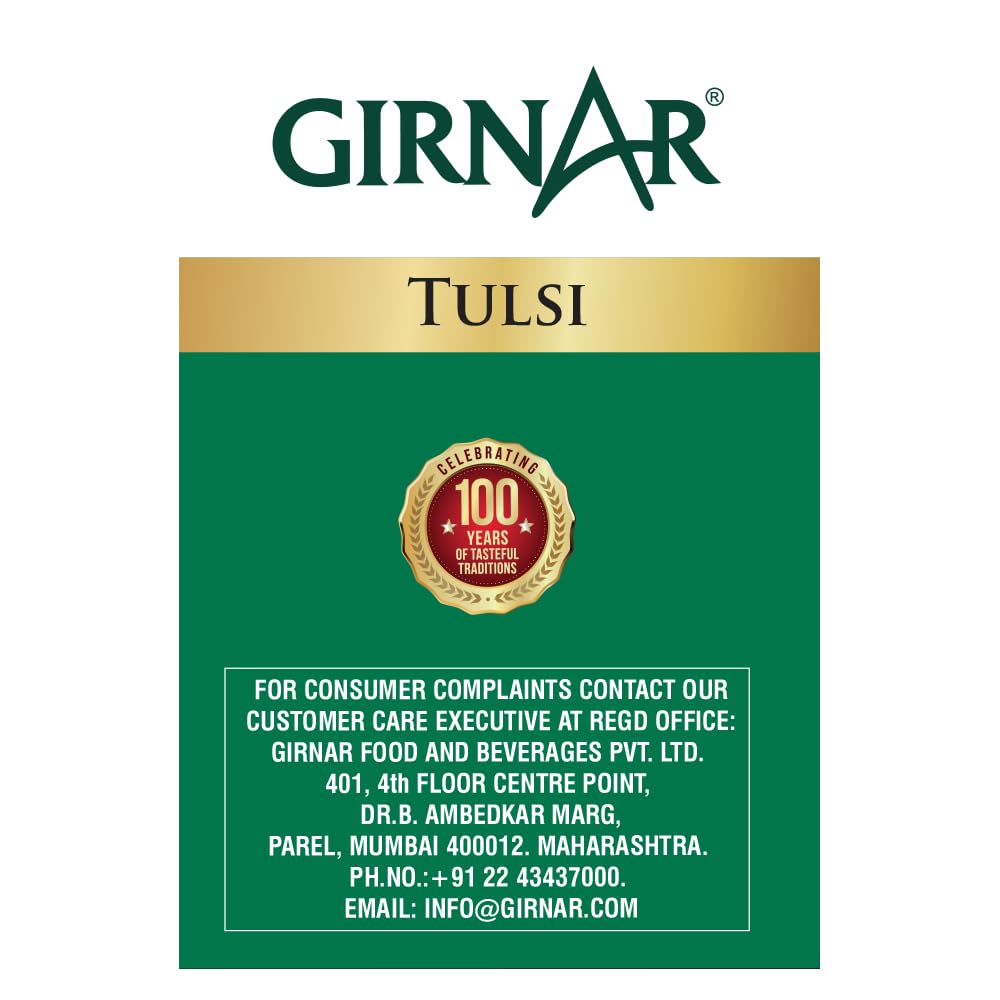 Girnar Green Tea With Tulsi 25 Tea Bags Pack Of 1 | Antioxidant Rich Herbal Tea For Relaxation