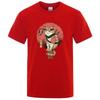 Mens High Quality Tshirt 100cotton Loose Short Sleeve Funny Knife Cat Print Loose Summer Men Tshirt Cool Tshirt Men Tees