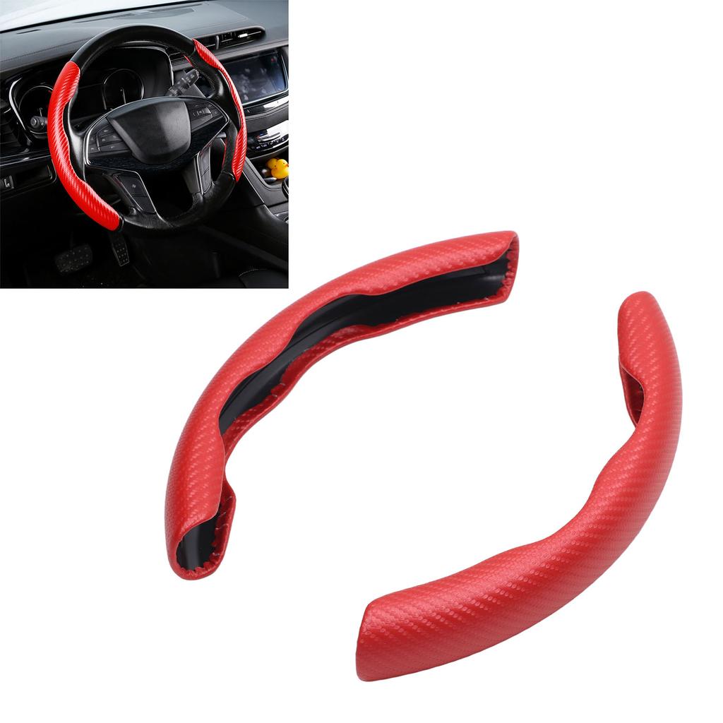 Car Steering Wheel Grip Carbon Pattern Anti Slip Segmented Steering Wheel Protector Cover for Comaro