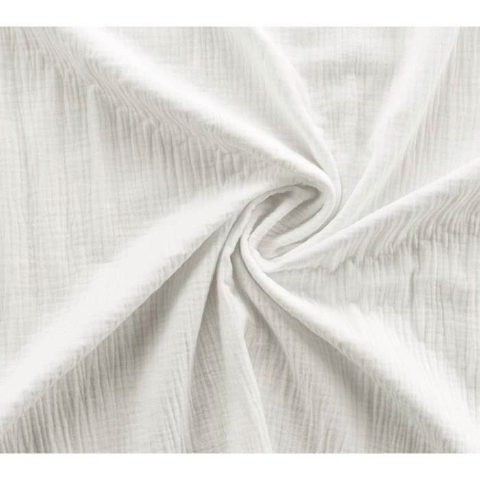 Housse de couette - Blanc - 140 x 200 cm - Gaze de coton - Oeko-Tex®