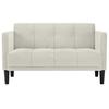 Two Seater Sofa Cream 111 Cm Velvet
