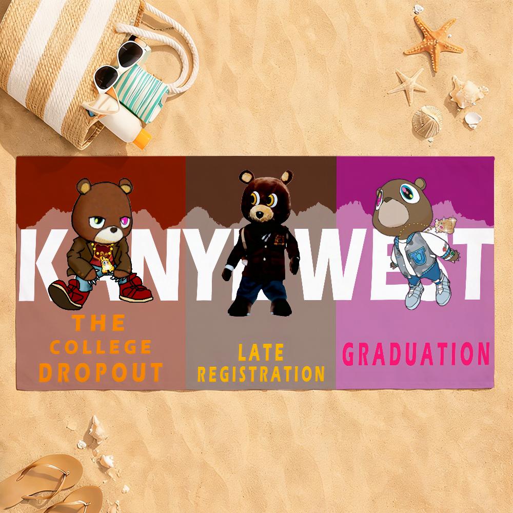 Rapper K-Kanye-E W-West Bully Towel Quick Dry Absorbent Beach Towel for Sports, Fitness, Swimming and Outdoor Activities