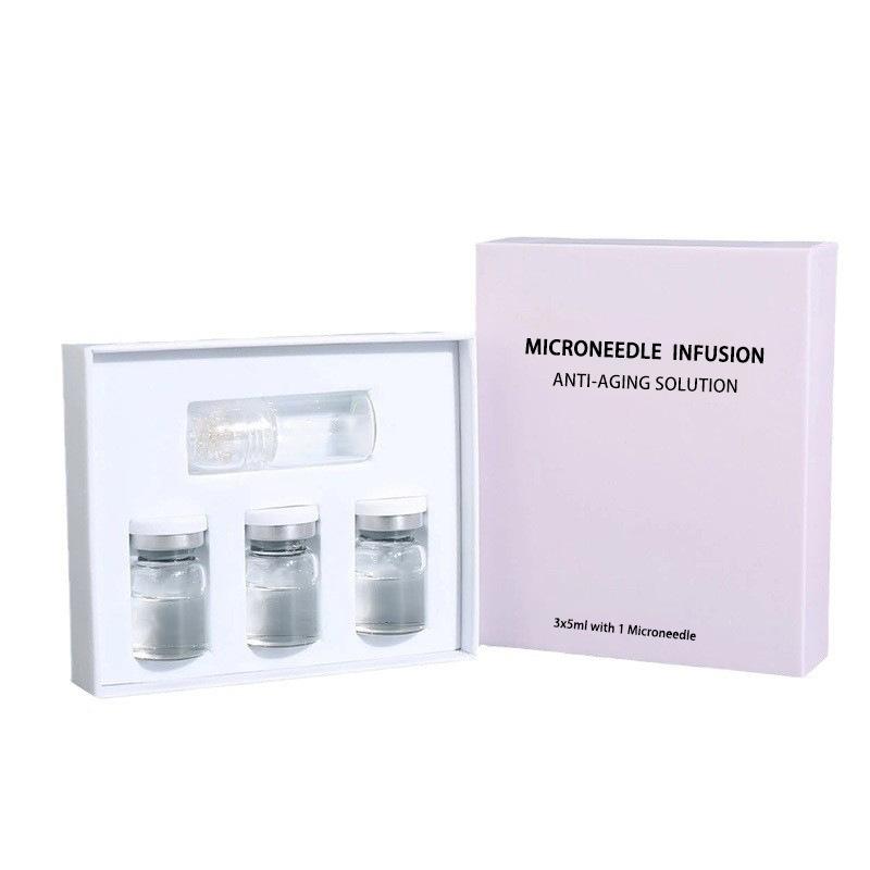 Kit de Sérum Microneedling, Sérum Facial pour Hydratation, Anti-Rides, Raffermissement, Éclaircissement & Réduction des Fines Lignes, Réparation de la Peau