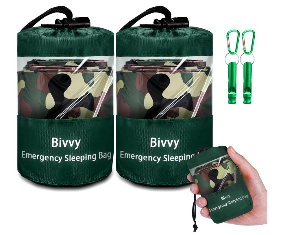 Emergency Sleeping Bag Survival Bag,Camping Mylar Sleeping Bag Survival Gear Emergency Blankets Survival Shelter