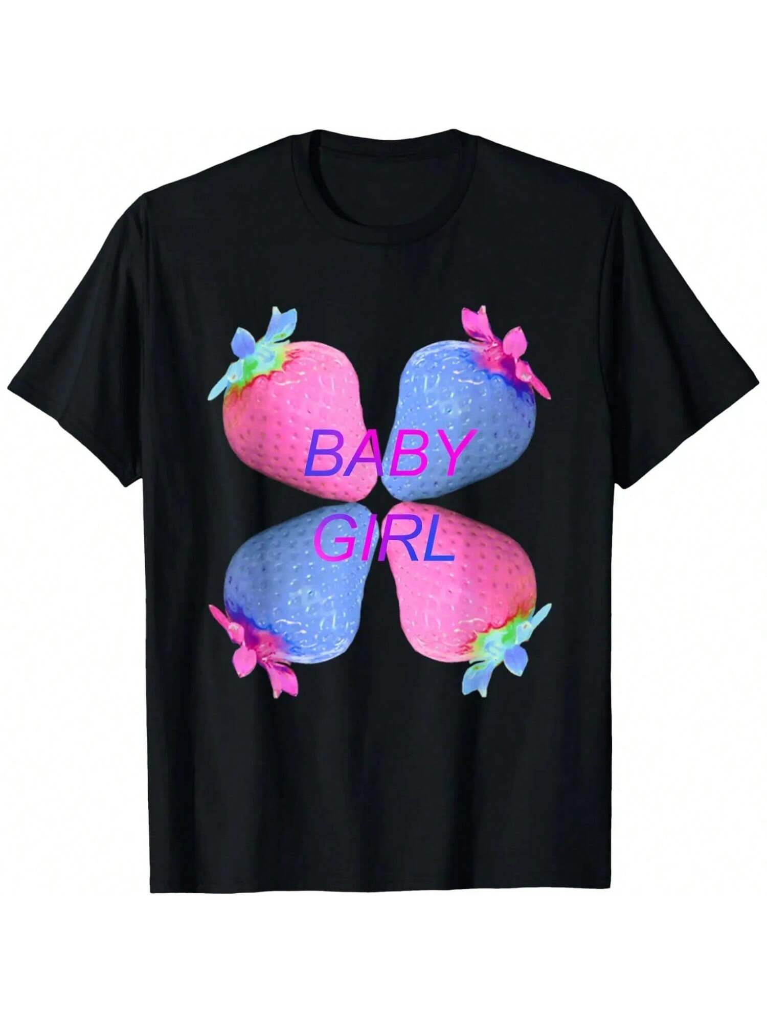 Baby Girl Tshirt Aesthetic Vaporwave T-Shirt Anime Hipster S разноцветный