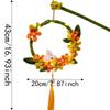Handmade Rabbit Hoop Lamp Glowing Chenille Stems Craft Bunny Wreath Lantern  Mid-Autumn Festival