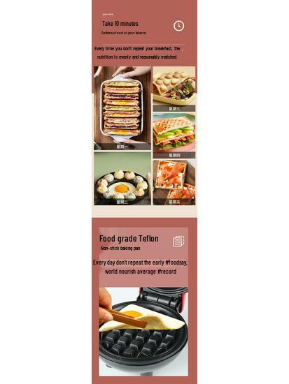 Large Capacity Breakfast Sandwich & Waffle Maker