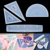 Expoxy Resin Silicone Mold Protractor Triangle Ruler Right Angle Ruler Resin Casting Molds For DIY Craft Stationery Making Tools
