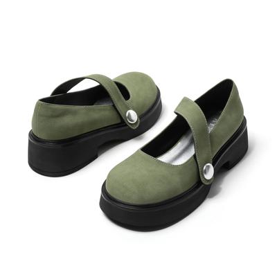 Retro Mary Jane Shoes Women 'S New Thick Bottom Round Head Shallow Mouth Japanese Jk Single Shoes British Style Big Head Small Leather Shoes