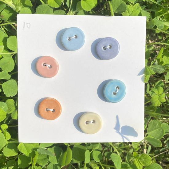Rainbow Ceramic Button Fasteners for DIY Knitting & Doll Clothes (12/15mm)