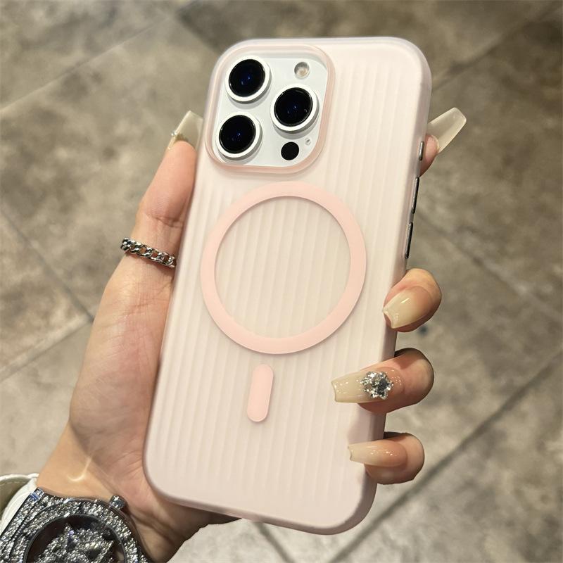 Applicable to iPhone11ProMax Shadow Corrugated Skin Sensing Magnetic Mobile Phone Case Frosted Apple 11 Anti-drop Protective Case