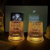Szklanka do whisky obrotowa 280 ml Kreatywna Kryształowa Premium Kubek do piwa Str Reliefowa Szklanka do likieru z podstawką Forma do drinków prostych Kieliszek do wina
